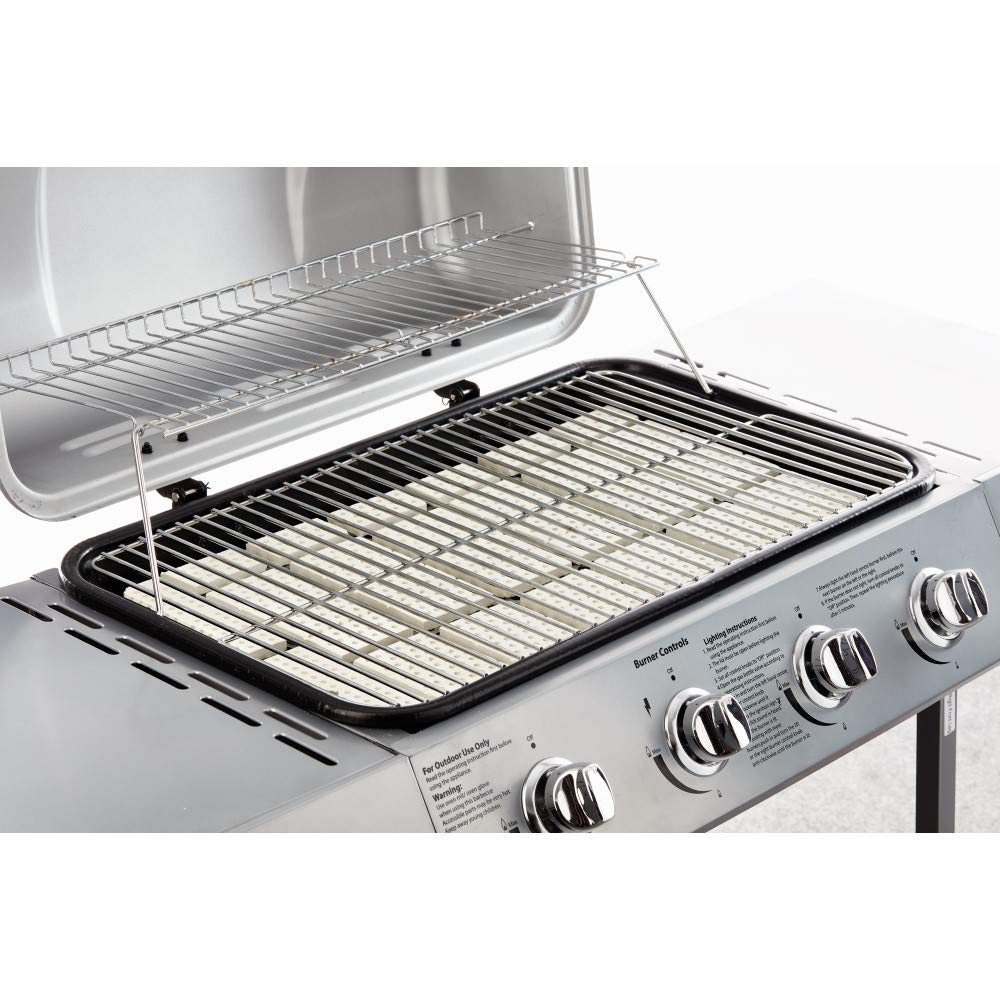 Ceramic Grill Tile Kit Upgrade to Radiant Heat Compatible with Any Gas Grill Easy to Install Enhance Grill Area and Flavor in Foods Replaces Lava Rocks and Briquettes by Easylife Tech BBQ King Grill Tiles