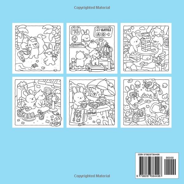Summer Cuties: Cute Coloring Book for Adults & Teens Featuring Adorable Animal Friends in Cozy Summer Scenes for Relaxation WoodArtSupply