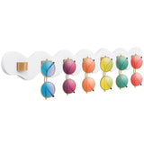 ONULISS Beechwood Sunglasses Organizer Wall, Wall Mounted Sunglass Holder, Hanging Eye Glasses Organizer Storage with 7 Slots, Sun Glass Holder (White) ONULISS