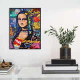 5D DIY Diamond Painting Girl, Diamond Art Painting Sugar Skull by Number Kits for Adults and Kids, Abstract Girls Arts Painted with Round Full Drill for Gift Wall Decor(30X40cm/12x16in,Girl-3) SaxSauly