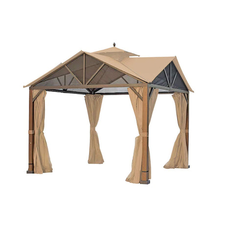 Garden Winds Replacement Canopy Top Cover Compatible with The Style Selections Pitched Roof Gazebo - Upgraded Riplock 350 Fabric - Will Fit Models TPGAZ2307, TPGAZ2307A, TPGAZ2307B, TPGAZ2307D Garden Winds