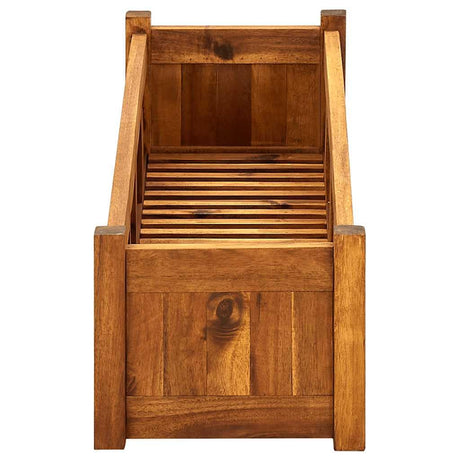 vidaXL Garden Raised Bed, Wooden Raised Flower Bed for Flowers and Plants, Solid Acacia Wood Planter, Outdoor and Indoor Use, Brown vidaXL