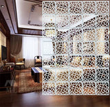 BMIDRUT White Hanging Room Divider,12 Pieces Wood-Plastic DIY Panel Screens Partition Wall Dividers Room Decoration with All Accessories 11.4x11.4 Inch BMIDRUT