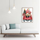 DIYDECORFUN Gnome Diamond Art Kits for Adults,Christmas Diamond Painting Kits, Gift Truck 5D Diamond Dots Paint by Diamonds,DIY Crafts Full Round Drill Gem Art for Wall Decor 12 x 16 Inches DIYDECORFUN