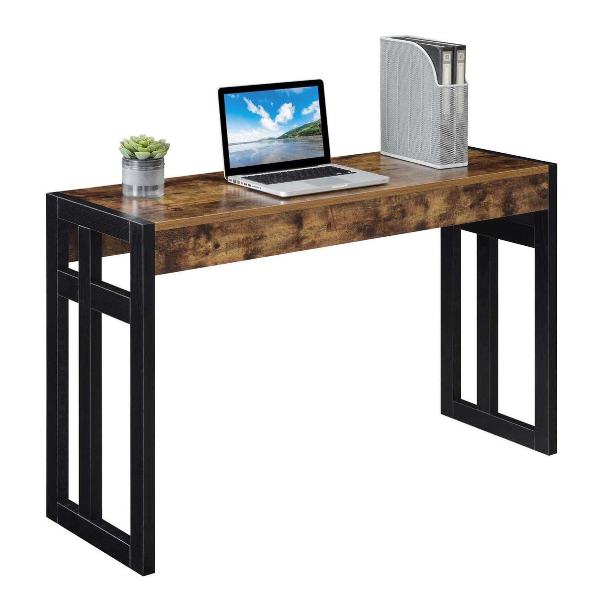 Convenience Concepts Monterey Console Table, Barnwood/Black Convenience Concepts