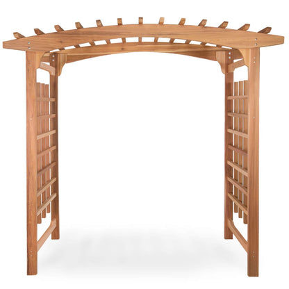 All Things Cedar PA106 Garden Arbor | 8-Ft Handcrafted Wooden Trellis for Climbing Plants Outdoor | Cedar Wedding Arches for Ceremony | Easy Assembly, Timeless Elegance, Weather Resistant 94x47x87