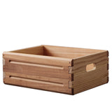 KLZLQ-XINCHEN 1 Pack Wooden Storage Bin of 16"x12"x6.25".Durable Open Solid Wood Box w/Handles.Farmhouse Container Shelf Baskets. Multipurpose Home Décor Organizer Crates for Display,Pantry,Book,CD KLZLQ-XINCHEN