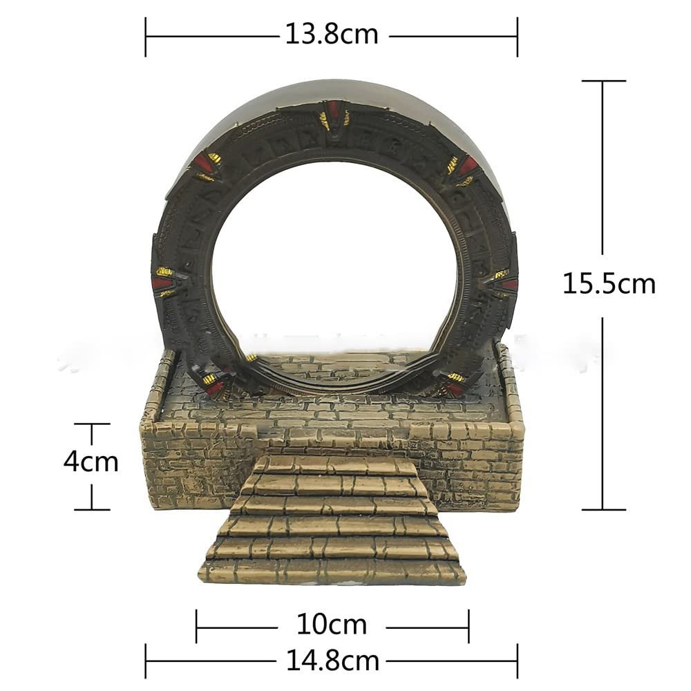 Karc Stargate Mirror Infinity Mirror Tunnel Stargate Model Figure Time Tunnel Merchandise Night Light Table Lamp Desktop Decoration Gift for Children and Adults with Ligh Karc