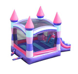 Crossover Inflatable Bounce House with Slide for Kids, Wet Dry Bouncy Jump Castle, Outdoor Backyard Jumping Bouncer, Built-in Water Misting System, with Blower, 12 x 12 x 18 Ft, Pink Pogo Bounce House