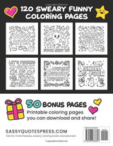 120 Swear Word Coloring Pages: Funny Bold and Easy Cursing Art for Adults (Sweary Funny Gifts) - WoodArtSupply