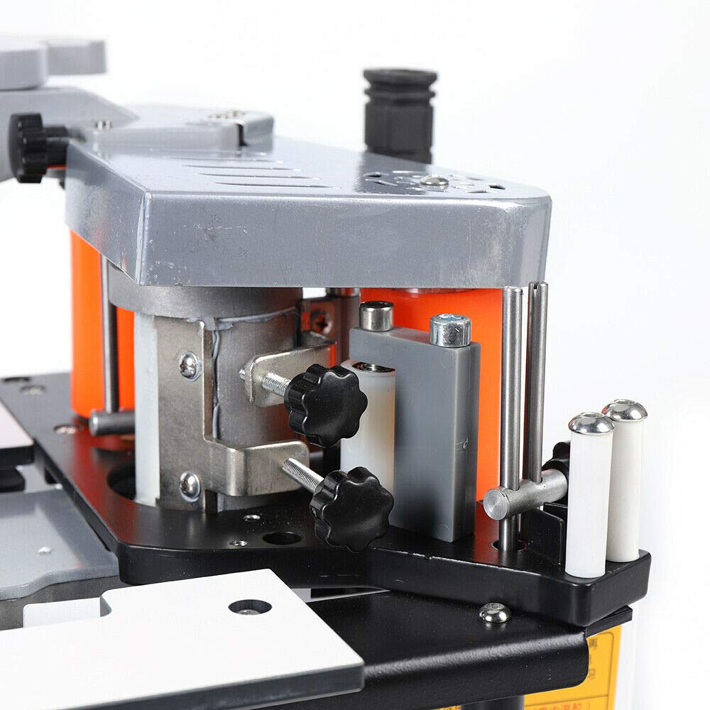 110v Wood Edge Banding Machine, Portable Adjustable Speed Edge Bander Woodworking Gluing Machine 5m/min, Wood Pvc Double Side Gluing Edge Bander Cbhfmljd