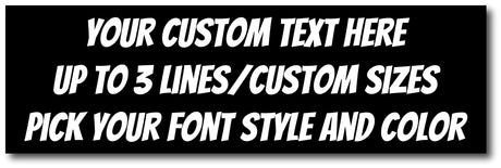Custom Magnetic Bumper Sticker Customizable Magnet | Personalized Magnet | Multiple Size Options | Automotive Magnet | Customizable Pick Your Font Pick Your Color Magnetic Bumper Sticker Daphne Blake Designs