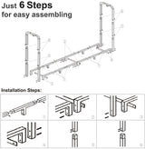 Artibear Firewood Rack Outdoor 8ft Heavy Duty Logs Holder for Indoor Fireplace Metal Wood Pile Storage Stacker Organizer, Matte Black Artibear