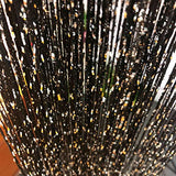 Vagasi 2 Pack Beaded Curtain 39 x 79 Inch String Curtains for Doorways Room Divider Curtains Boho Hippie Room Decor Closet Curtains Hanging for Hallway, Party, Black Vagasi