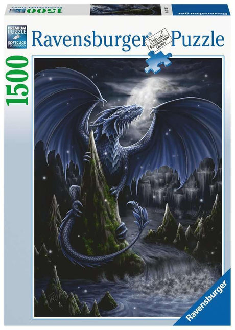 Ravensburger Puzzle 17105 Black Blue Dragon 1500 Pieces Ravensburger