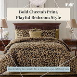 VCNY Home Bed in a Bag 8-Piece Bedding Set - Queen Size | Cheetah Print Shams, Decorative Pillows & Pillowcases | Elevate Your Home Decor | Luxurious, Soft & Cozy | No-Wrinkle Microfiber Polyester VCNY Home