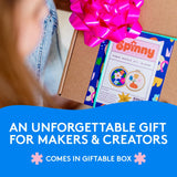 SPINNY Punch Needle Kit, Two Large Floral Designs w/ 2 Embroidery Hoops, Includes Beginner Video Tutorials and Instructions, Beginner Punch Stitch for Adults, Complete Kit for Crafters SPINNY