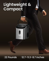 VIVIDMOO Nugget Ice Maker Countertop, 34lbs/24H Pebble Ice Machine, Self-Cleaning Sonic Ice Maker with Basket & Scoop, Compact Pellet Ice Maker for Home/Office/Kitchen/RV/Party, Stainless Steel Vividmoo