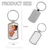 Framendino, 10 Pack Sublimation Keychain Blanks Rectangle Heat Transfer Press Key Chains with Key Rings for DIY Photos Crafts Framendino