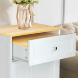 GAZHOME Tilt Out Trash Cabinet, Wooden Free Standing Trash Cabinet,Recycling Cabinet with Hideaway Drawer,10 Gallon Tilt Out Trash Cabinet Kitchen(White) GAZHOME