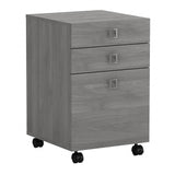 Bush Business Furniture Echo Mobile Cabinet with Satin Silver Hardware Under Desk Filing Drawer Storage for Home Office or Professional, 16W, Modern Gray Bush Business Furniture