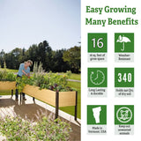 Gardener's Supply Company Raised Garden Bed Elevated Cedar Planter Box | 2' x 8' Heavy Duty Standing Planter for Outdoor Plant Vegetables Flowers Perfect for Patio, Lawn & Backyard Gardener's Supply Company