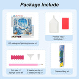 FHBUBPUP Diamond Painting Kits for Adults, winter Snow Scene Diamond Art Kits for Beginners - DIY Full Drill Round Diamond Dot Christmas Gem Art, Craft Gift Suitable for Home Wall Decoration 12×12Inch FHBUBPUP