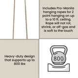 Malvern 5 Foot Wood Porch Swing Bed in Unfinished, Amish Handcrafted Daybed Style Swing Amish Casual