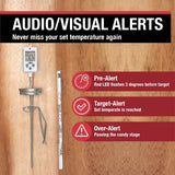 CDN Digital Candy Thermometer Long 8'' Stainless Steel Stem, Adjustable Pot Clip, Preset Candy Stages with Audio/Visual Alerts, Instant Read For Cooking, Deep Frying & Oil - DTC450 CDN