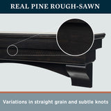 MANTELSDIRECT Mantels Direct Salem Wood Mantel Shelf with Arched Corbels - Espresso 48 Inch | Wooden Rustic Wall Mounted Shelf from Pine Wood - Perfect for Fireplaces, TVs & Décor MANTELSDIRECT