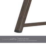 Grand Patio Porch Swing, Outdoor 2-Seat Patio Swing Chair, Adjustable Tilt Canopy, with Removable Cushion, Weather Resistant Powder Coated Painted Woodgrain Frame, Farmhouse Style-Dark Blue Grand patio