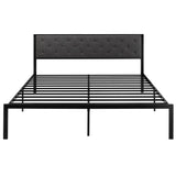 SHA CERLIN King Size Metal Platform Bed Frame,Linen Upholstered Button Tufted Headboard, Mattress Foundation with 12.4” Under-Bed Storage, Noise-Free, Easy Assembly, No Box Spring Needed, Dark Grey SHA CERLIN