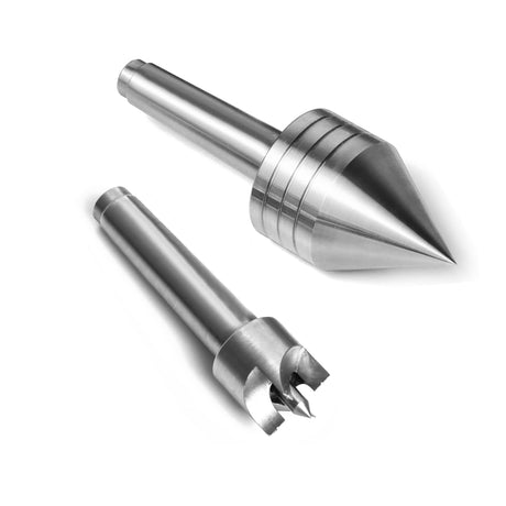 BMWOOD Woodlathe MT2 Centers set, Live Center 1-5/8" Dia and 4 Pronged Drive Center 1" Dia BMWOOD