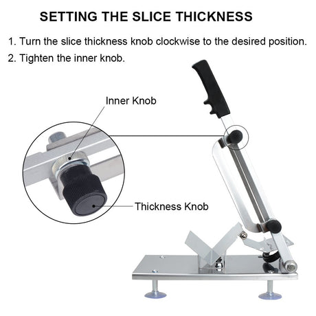 Manual Frozen Meat Slicer, befen Upgraded Stainless Steel Meat Cutter Beef Mutton Roll for Hot Pot KBBQ Food Slicer Slicing Machine for Home Cooking of Hot Pot Shabu Shabu BBQ befen