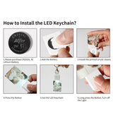 PYD Life 12 Pack Sublimation LED Keychains Acrylic Blanks Oval White 2.6" x 1.9",1/6" Thick(4 mm) Light Up 7 Colors Sublimation Night Light Blanks PYD Life