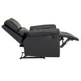 MINCETA Recliner Chairs,Modern 5" Wall Hugger Nursery Recliner with Overstuffed Arm and Back for Living Room,PU Leather in Black MINCETA