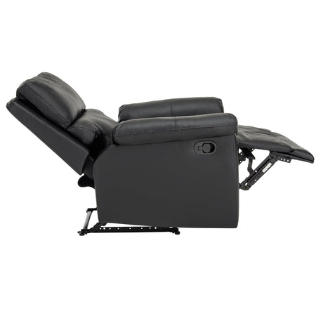 MINCETA Recliner Chairs,Modern 5" Wall Hugger Nursery Recliner with Overstuffed Arm and Back for Living Room,PU Leather in Black MINCETA