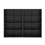 Zentrava Bookshelf, 71'' Tall Adjustable Bookcase, 8-Tier Bookshelves and Bookcases Floor Standing, Multi-Functional Double-Layer Storage Shelf for Home Office Living Room Bed Room (Black) Zentrava