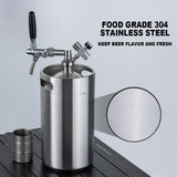 270OZ Mini Keg Growler, Pressurized Home Dispenser System with Adjustable Faucet Keeps Carbonation and Fresh for Homebrew, Craft and Draft Beer Gancowise