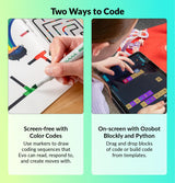 Ozobot Evo Entry Kit: Interactive Coding Robot, Kids Ages 5+, Includes Color Code Markers, Charging Cable, Zip Case, Access to 700+ STEM Lessons - Educators & Parents, No Coding Experience Required Ozobot