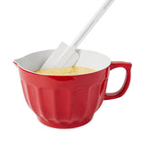 Rubbermaid Commercial Products Scraper Spatula/Food Scraper, 13.5-Inch, Dishwasher Safe, White, Heavy Duty Rubber Silicone Spatula for Resturant/Home Cooking/Baking Rubbermaid Commercial Products