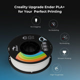 Creality PLA Filament 1.75mm, Upgrade PLA+ Filament Strong Toughness No-Tangling Vacuum Packaging 3D Printing Filament Fit Most FDM 3D Printers, 1kg Spool, Accuracy +/- 0.02mm, Multi-Color Creality