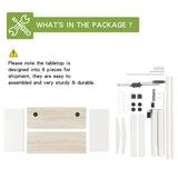 Radlove Electric Standing Desk, 63 x 30 Height Adjustable Computer Desk Sit Stand Desk Home Office Computer Standing Table Ergonomic Desk with Splice Board White Frame + 63 x 30'' White+Oak Top Radlove