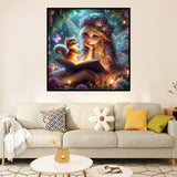 Ekuxom Fairy Diamond Art Kits for Adults-5D Diamond Painting Kits for Adults-DIY Crystal Rhinestones Diamond Painting for Wall Home Decor 14x14inch Ekuxom