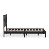 Glenwillow Home Farmhouse Solid Wood Platform Bed in Queen - Ebony (Black) Glenwillow Home