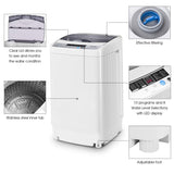 Giantex Full-Automatic Washing Machine Portable Compact 1.34 Cu.ft Laundry Washer Spin with Drain Pump, 10 programs 8 Water Level Selections with LED Display 12 Lbs Capacity Giantex
