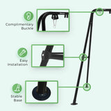 G TALECO GEAR Hammock Chair Stand,Heavy-Duty Steel Hammock Stand,300LBS Multi-Use Swing Stand for Outdoor Indoor，Hammock Chair not Include (black) G TALECO GEAR