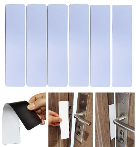 6 Pack Magnetic Lockdown Strips for Iron Door Frames High-Density Magnet Security Devices for School and Office Effective and Easy Solution for Emergency Lockdowns (White) YnFag