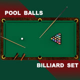 Outus 71pcs Pools Table Accessories Billiards Balls with Triangle Stand Pool Cue Chalks Cue Spot Sticker Brush(Dark Marble Style Balls) Outus