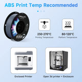 Creality ABS Filament 1.75mm, 3D Printer Filament, No-Tangling, Strong Bonding and Overhang Performance Dimensional Accuracy +/-0.02mm, 2.2lbs/Spool Creality